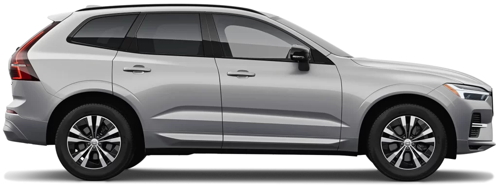 european car silver side profile transparent