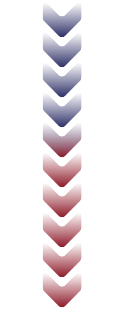 blue to red transparent down arrows abstract